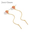Red Rose Gem Pendant Gold Plated Jewelry Enamel Bracelet