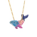 Whale Sweater Long Enamel Necklace