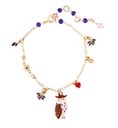 Rose and Gemstone Enamel Bracelet