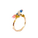 Small Fox Gem Green Leaf Gold Plated Jewelry Enamel Bracelet