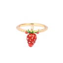 Butterfly With Pearl Enamel Adjustable Ring Jewelry Gift