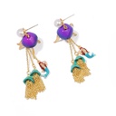 Mermaid And Jellyfish Enamel Earrings