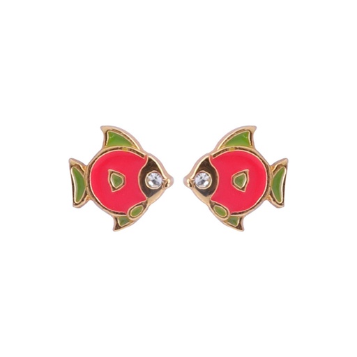 Crab And Crystal Enamel Stud Earrings