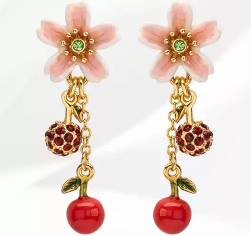 Fireworks on Sea Asymmetrical Painting Geometry Earrings