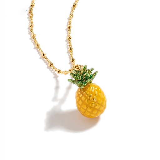 Fruit Pineapple Collarbone Enamel Necklace