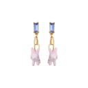 Bunny Caught By The Stuffed Toy Catcher Earrings