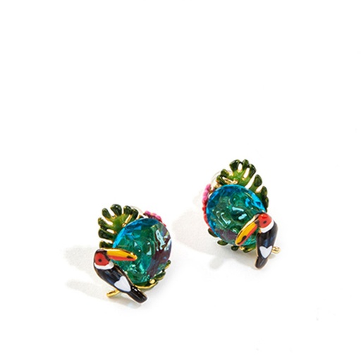 Cute Rabbit Bunny And Flower Crystal Enamel Dangle Stud Earrings Jewelry Gift