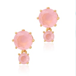 [MA-CER0-4UTA] Rabbit Bunny And Pink Flower Crystal Enamel Pendant Necklace Jewelry Gift