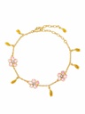 Cherry Blossom With Crystal Enamel Charm Bracelet