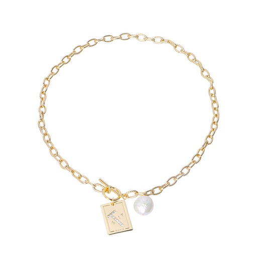 Freshwater Pearl Gold Plated Chain Choker Necklace