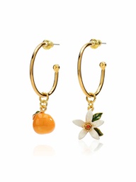 [B7-ZA7W-97Q7] Orange Blossom Flower Enamel Charm Bracelet Jewelry Gift