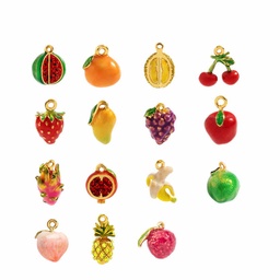 [OQ-IC49-GC1O] Orange Blossom Flower Enamel Stud Dangle Earrings Jewelry Gift