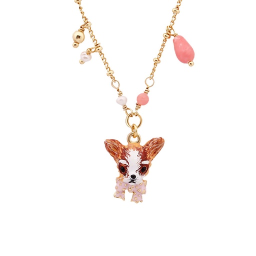 Chihuahua Puppy Dog Enamel Necklace