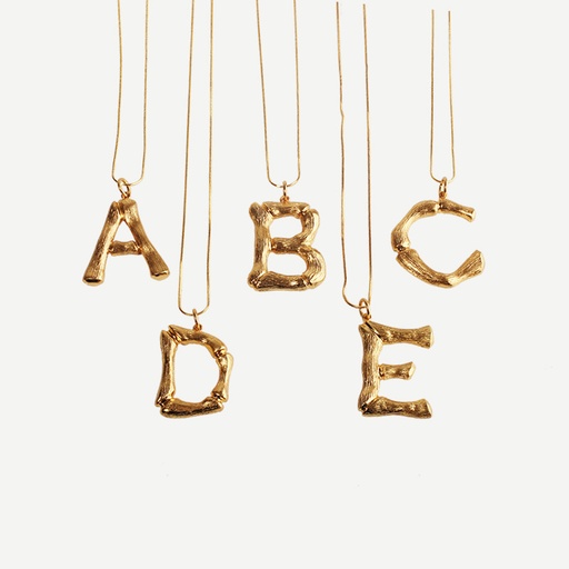 Alphabet Initials Metal Necklace Letter A-Z All series
