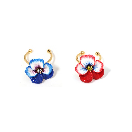 Toucan Bird And Crystal Enamel Stud Earrings