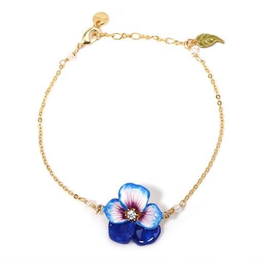 Parrot Flower And Stone Enamel Earrings