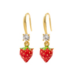 [21061802] Pink Peach Blossom Flower Enamel Charm Bracelet