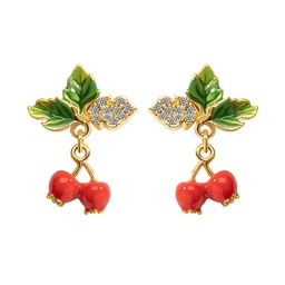 [21061814] Orange Blossom Enamel Bangle Bracelet
