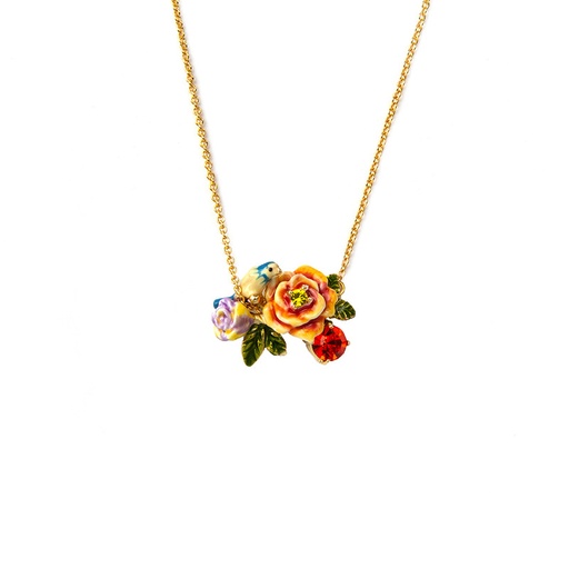 Cherry Blossom With Crystal Enamel Charm Bracelet