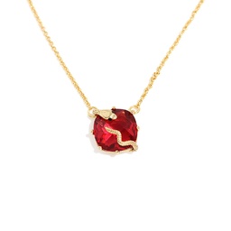 [21102045] Red Heart With Bow Enamel Necklace Key Pendant With Chains Jewelry Gift