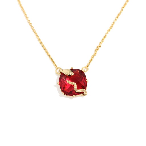 Red Heart With Bow Enamel Necklace Key Pendant With Chains Jewelry Gift