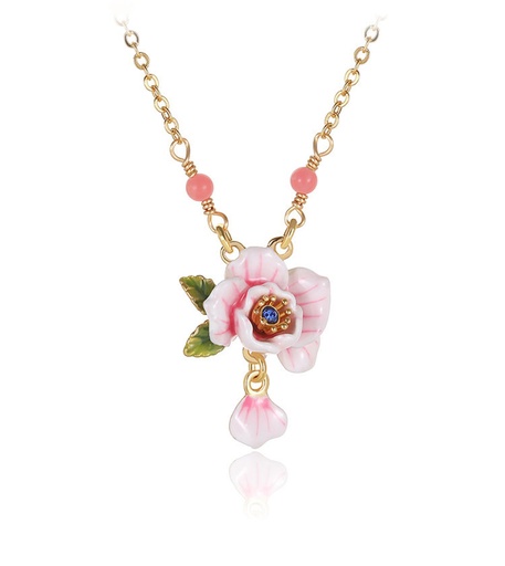 Daisy White Flower And Ladybug Enamel Thin Bracelet