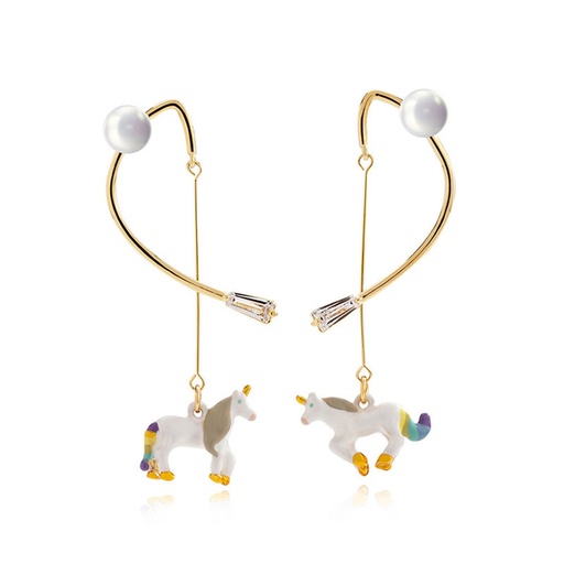 Panther Leopard and Crystal Enamel Dangle Stud Earrings Jewelry Gift