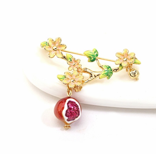 Red Rose Flower And Pearl Enamel Pendant Collar Necklace Jewelry Gift