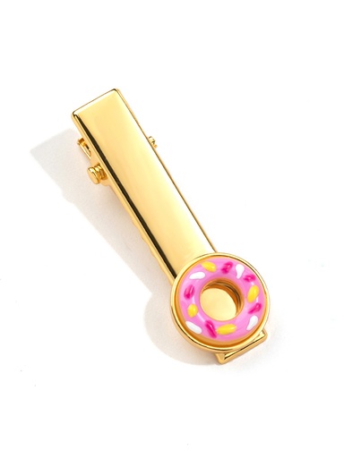 Pink Donut Enamel Hair Clip Pin Jewelry Gift