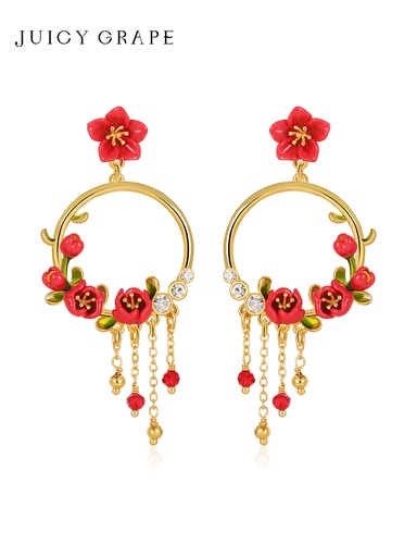 Leopard Cheetah Jaguar Enamel Hoop Earrings Jewelry Gift