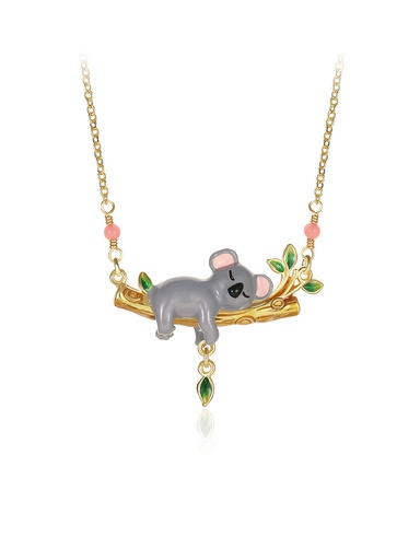 Rabbit Bunny Mushroom House Enamel Necklace Key Pendant With Chains Jewelry Gift