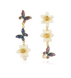 [22022381] Red Fruit Pomegranate Yellow Flower Enamel Brooch Jewelry Gift