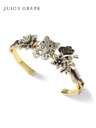 Gray Snow Leopard Panther Enamel Bangle Bracelet Jewelry Gift