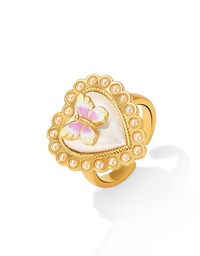 [22032397] Butterfly Orchid Blossom Flower Pearl Enamel Hair Pin Clip