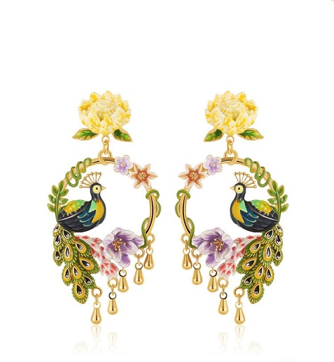 Butterfly Orchid Blossom Flower Pearl Enamel Hair Clip Pin