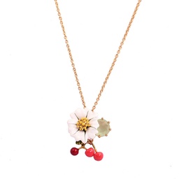 [19040308] Cute Puppy Dog Enamel Pendant Necklace
