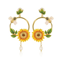 [22042433] White Pink Flower Enamel Hair Pin Clip Jewelry Gift
