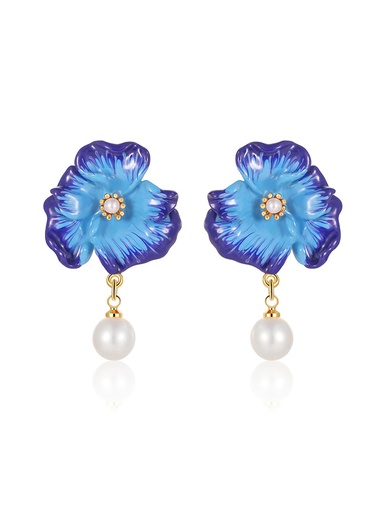 Cute Koala And Flower Enamel Stud Earrings Jewelry Gift