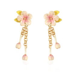 [22092482] Orange Blossom Flower Kumquat Enamel Adjustable Ring Jewelry Gift