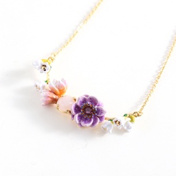 [22102506] Yellow Sunflower And Bee Crystal Enamel Hair Pin