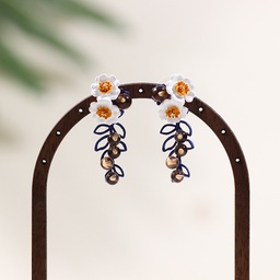 [22122546] Flower And Butterfly Enamel Adjustable Ring Jewelry Gift