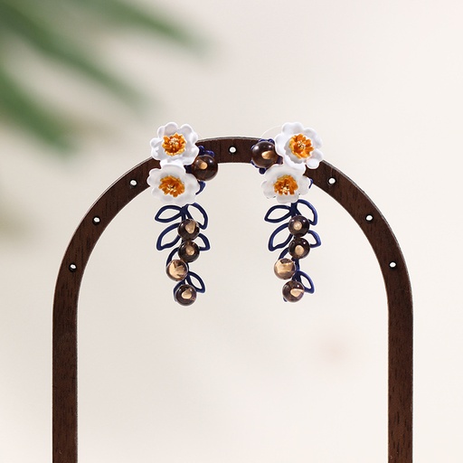Flower And Butterfly Enamel Adjustable Ring Jewelry Gift