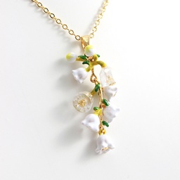 [22122554] Butterfly Heart Pearl Enamel Charm Necklace Jewelry Gift