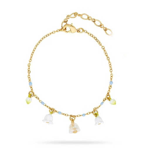 Butterfly Heart Pearl Enamel Charm Bracelet Jewelry Gift
