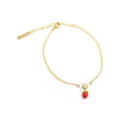 [22122562] Flower And Leaf Enamel Pendant Necklace Jewelry Gift