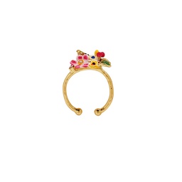 [22122566] Cherry Blossom Flower Pearl Enamel Charm Bracelet Jewelry Gift