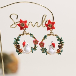 [22122568] Flower And Butterfly Enamel Brooch Jewelry Gift