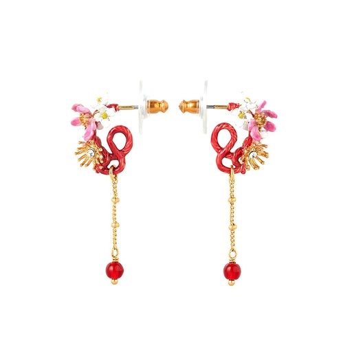 Swarovski Crystal Natural Colored Glaze Dangle Earrings Jewelry Gift