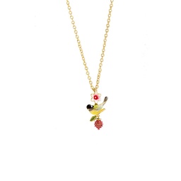 [23022579] Blue Flower And Stone Enamel Thin Bracelet
