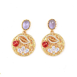 [23032615] Lemon Flower Blossom Enamel Pendant Necklace